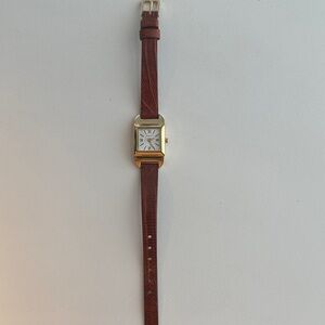 Kenneth Cole Gold Case with Brown Strap Watch